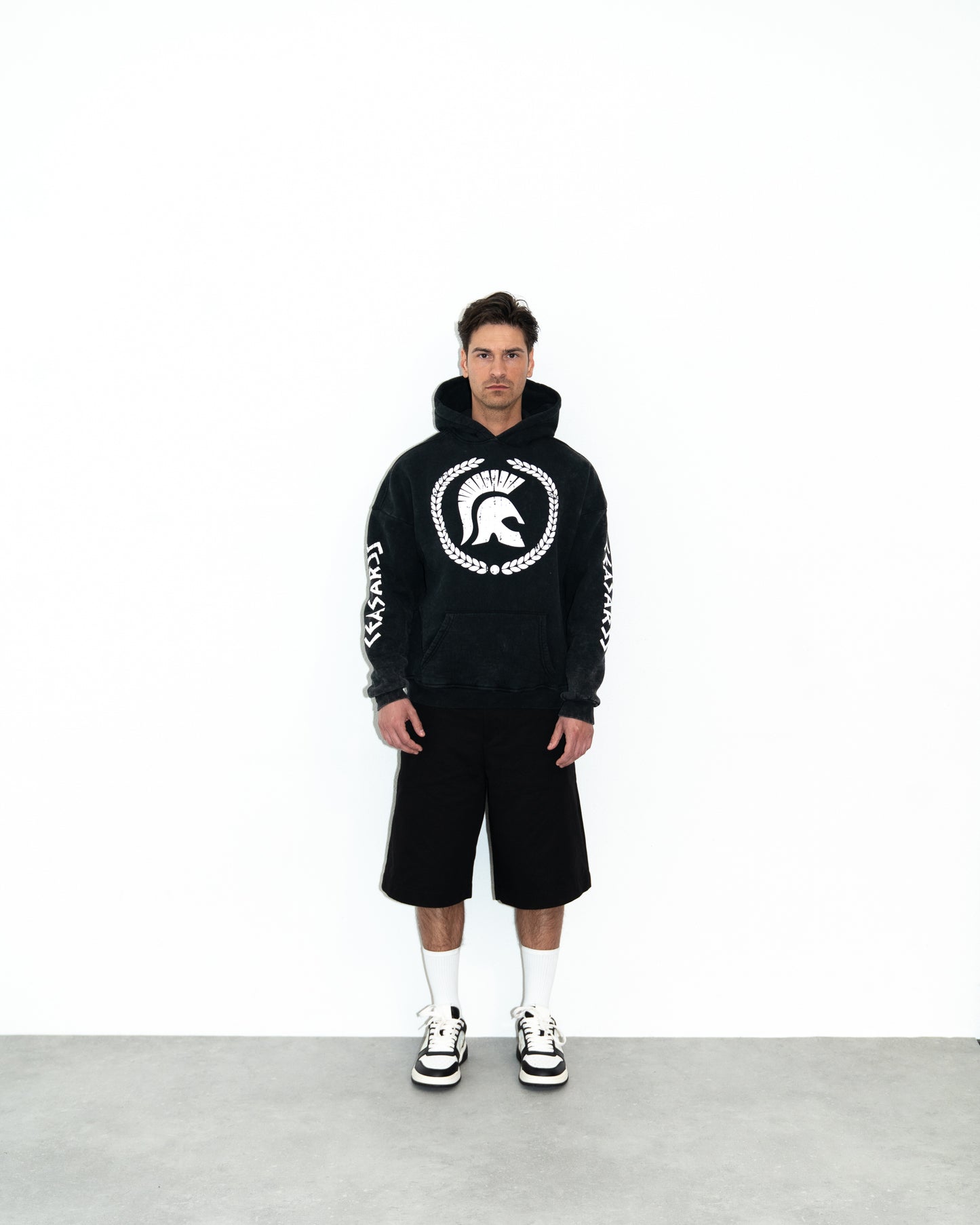 Ceasarss Hoodie Washed Black
