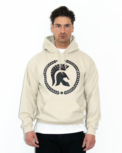 Ceasarss Logo Hoodie Beige and Black