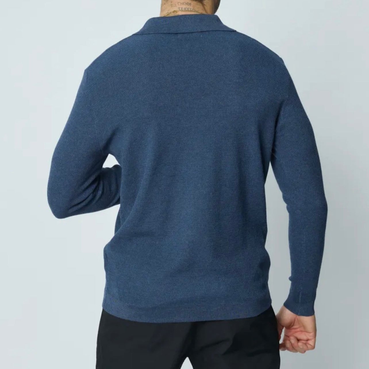 Tricot polo Dark Blue