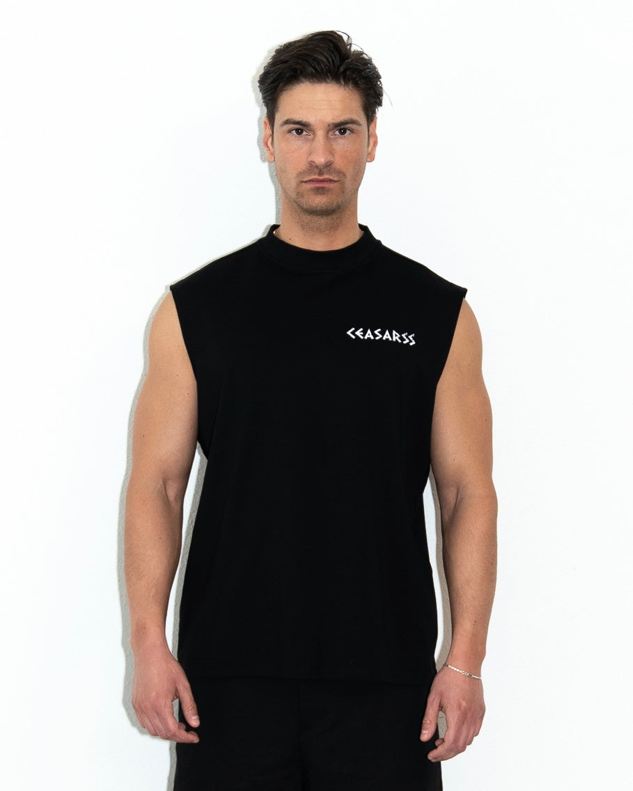 Ceasarss Logo Sleeveless T-Shirt Black