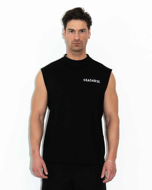 Ceasarss Logo Sleeveless T-Shirt Black