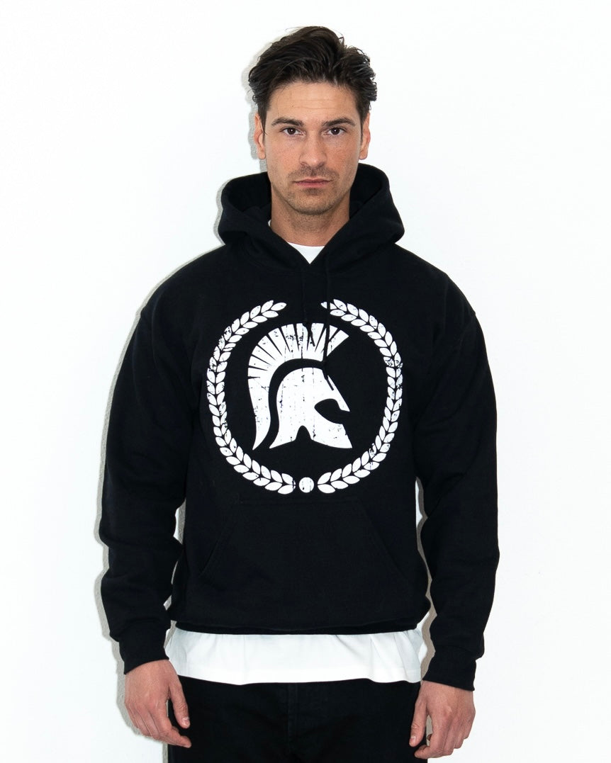 Ceasarss Logo Hoodie Black and White
