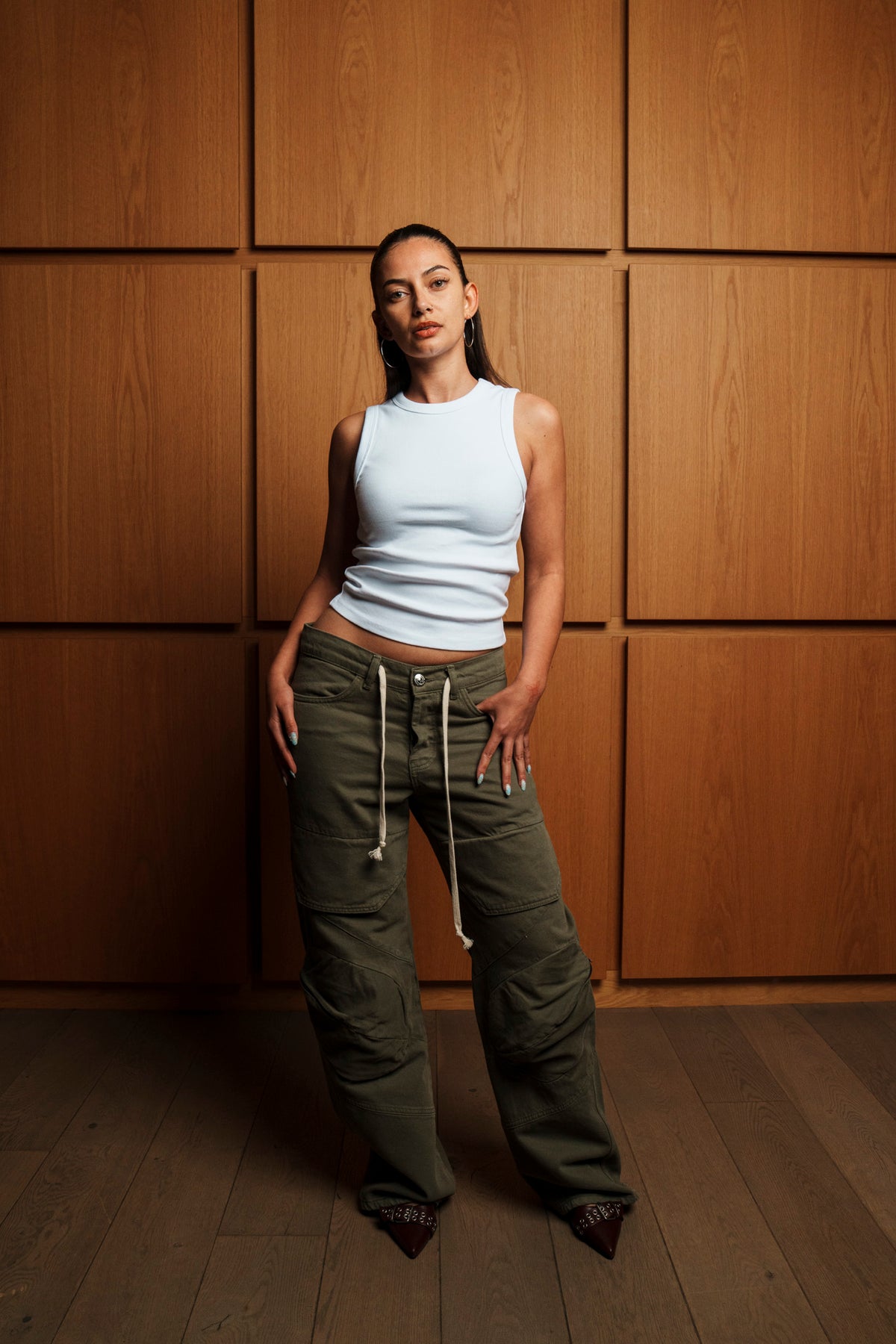 Man in light blue CEASARSS Cargo Jeans