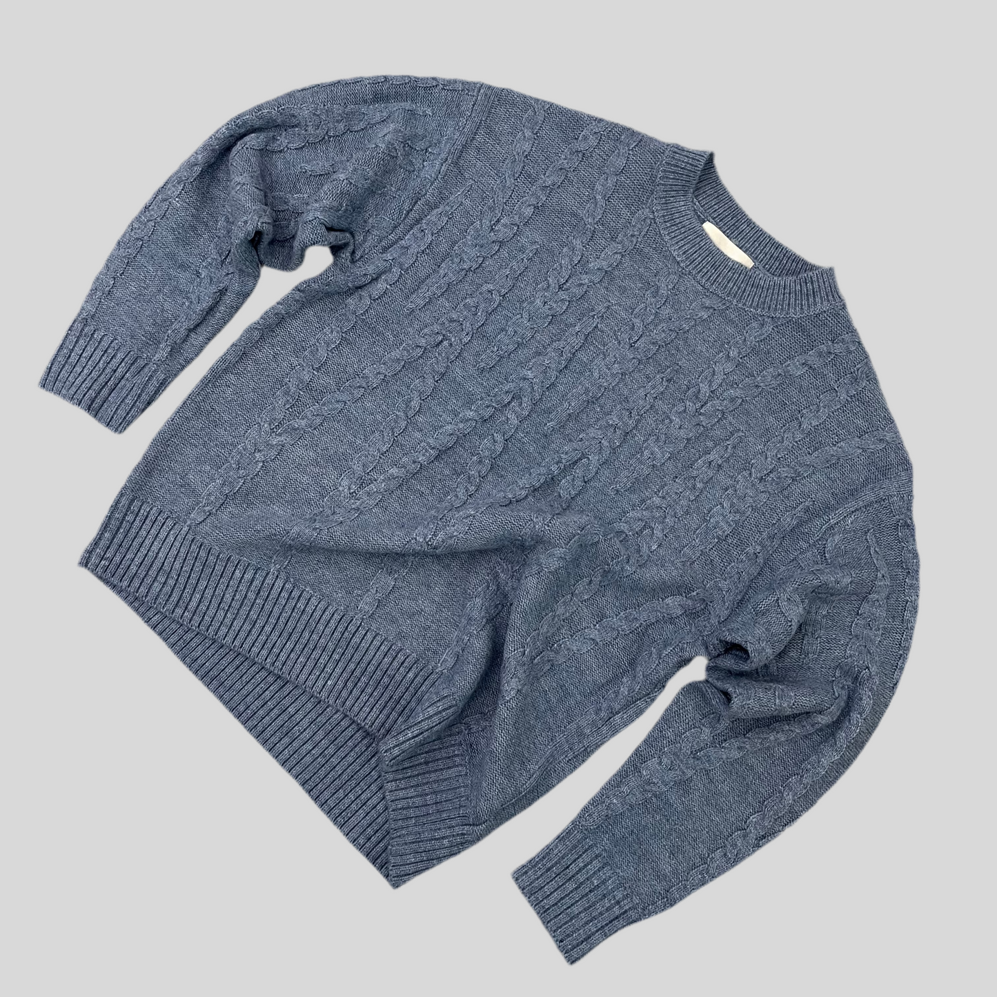 Waffle knit jumper Blue