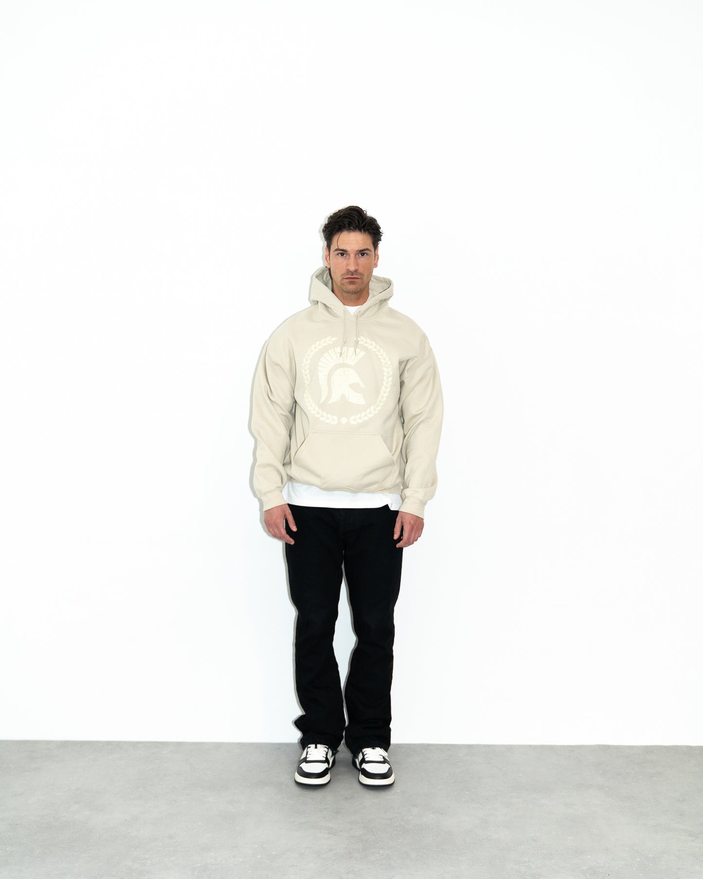 Ceasarss Logo Hoodie Beige