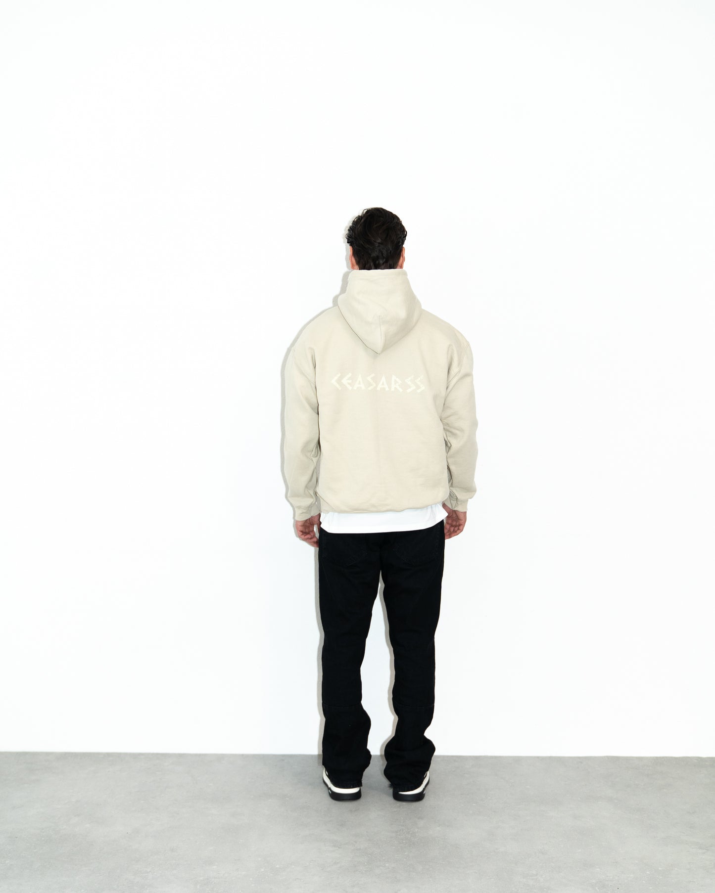 Ceasarss Logo Hoodie Beige