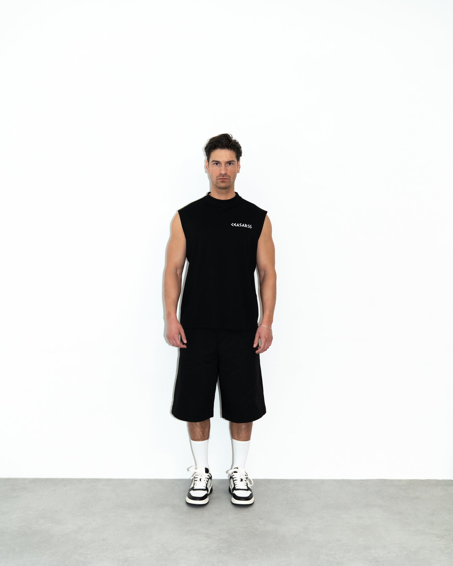 Ceasarss Logo Sleeveless T-Shirt Black