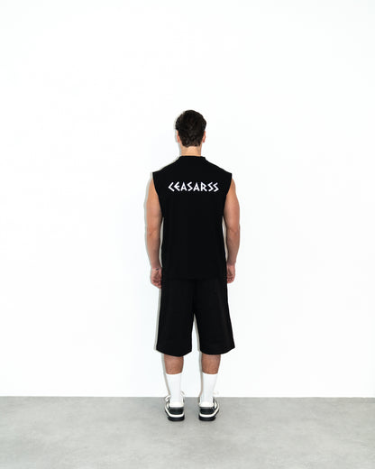 Ceasarss Logo Sleeveless T-Shirt Black