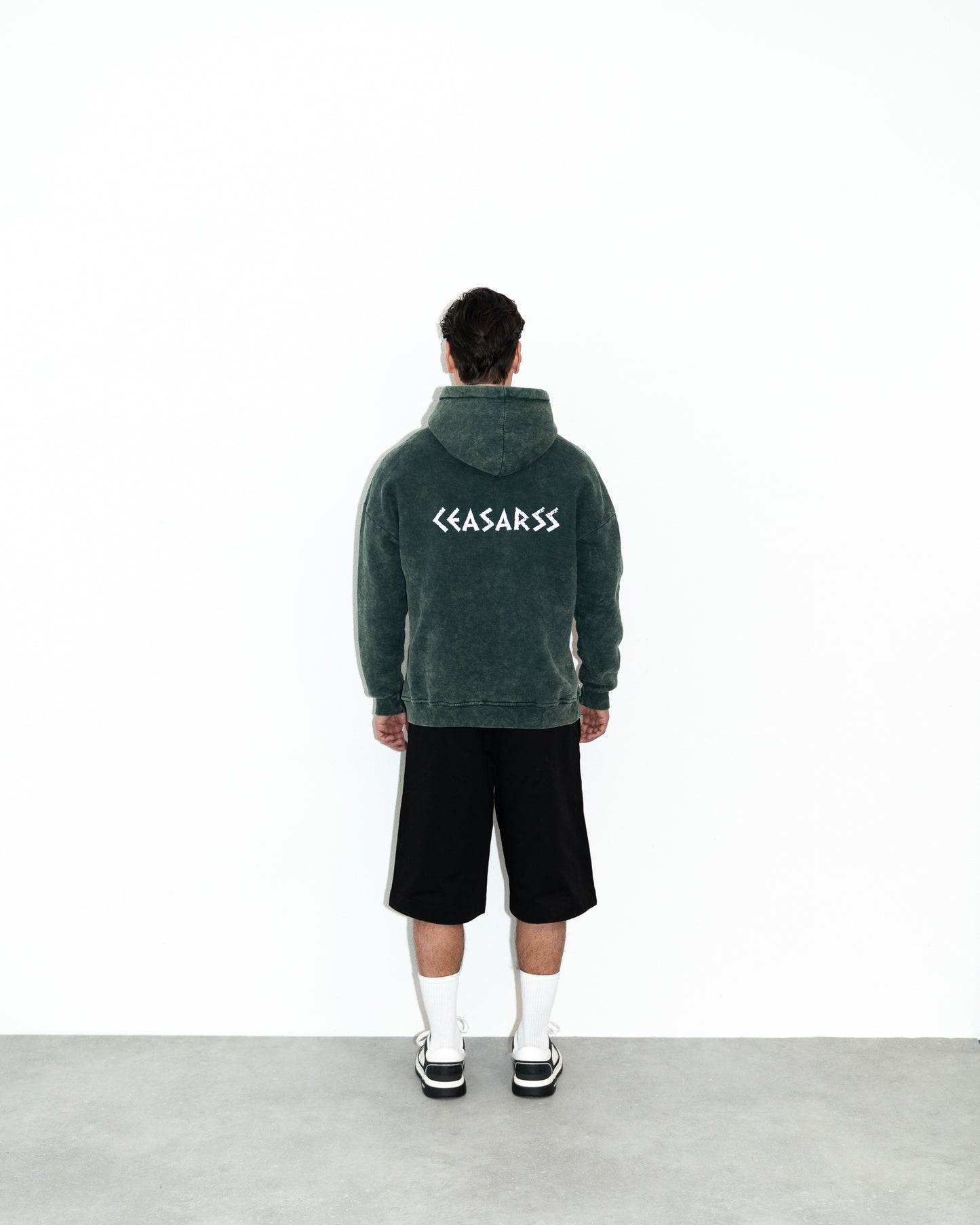 Ceasarss Logo Hoodie Washed Green