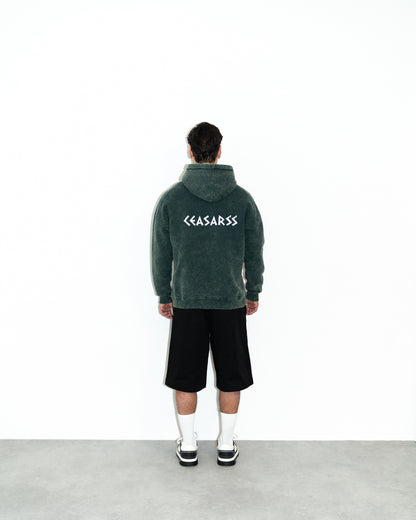 Ceasarss Logo Hoodie Washed Green