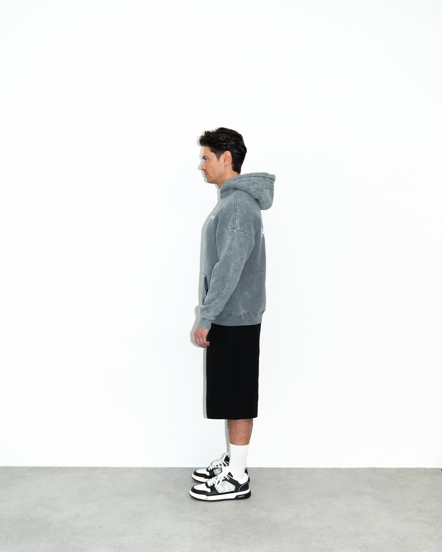 Ceasarss Logo Hoodie Washed Grey