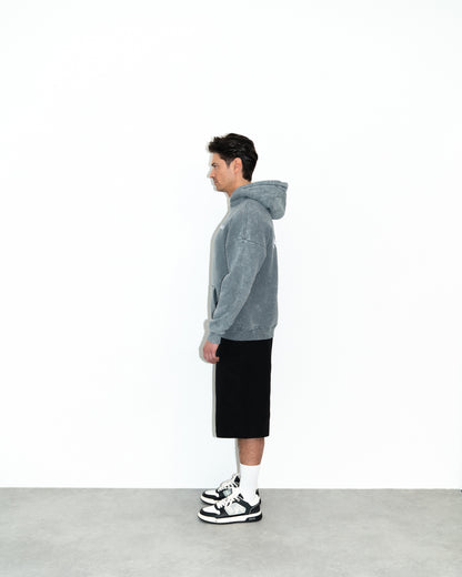 Ceasarss Logo Hoodie Washed Grey
